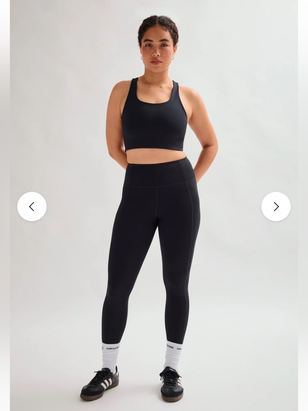 Girlfriend Collective High Waisted Black Leggings Women’s Medium 27 in Inseam